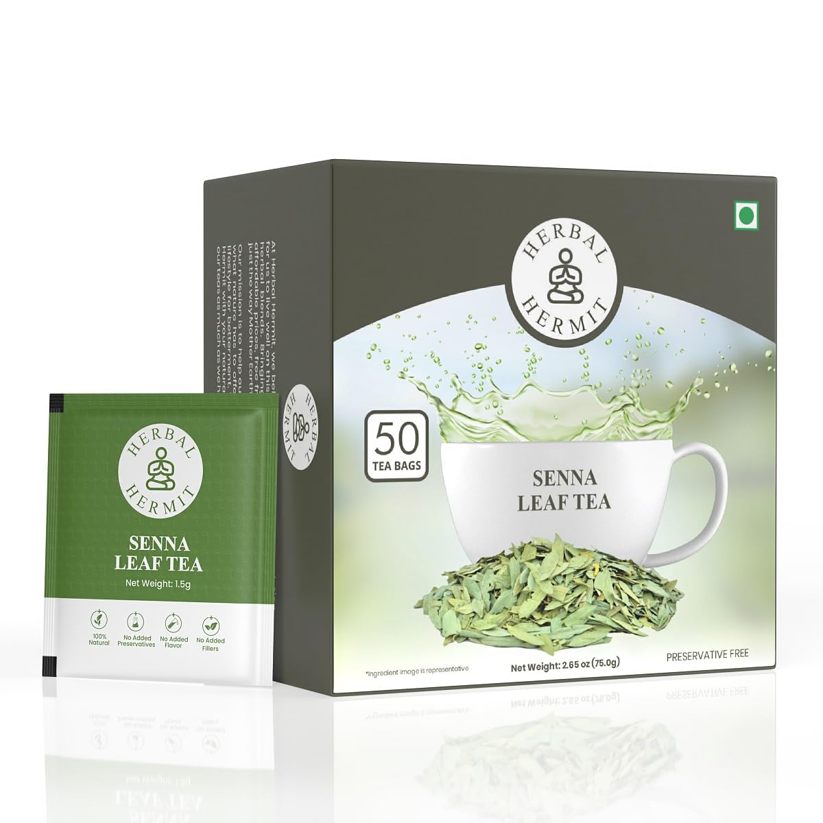 Senna Tea, Premium Herbal Laxative Tea for Constipation Relief, Smooth Move Colon Cleanse| Made from 100% Natural Senna Leaves (50 Tea Bags)