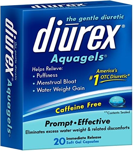 DIUREX The Gentle Diuretic Aquagels, 20 ea (Pack of 3)