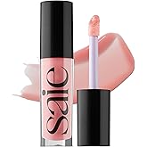 Saie Glossybounce - Hydrating Lip Gloss and Tinted Lip Oil Hybrid with Hyaluronic Acid & Jojoba Oil for Non-Sticky, Ultra-Shiny, Plump & Soft Lips - Everyday Makeup Essential - Bubble (.17 oz)