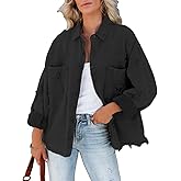 HipGlamp Women's Jean Jacket Classic Basic Button Down Long Sleeves Casual with Pockets