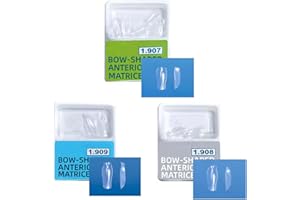 HUALNYK Dental Clear Matrix Anterior Matrice, BT Anterior Matrices Bioclear Style, Transparent Bow Anterior Matrices Sectional Contoured Matrix System (3, S/L/M)