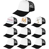 Outink 10 Pack Kids Trucker Hats Boys Girls Colorful Baseball Hats Adjustable Sublimation Blank Mesh Plain Baseball Caps