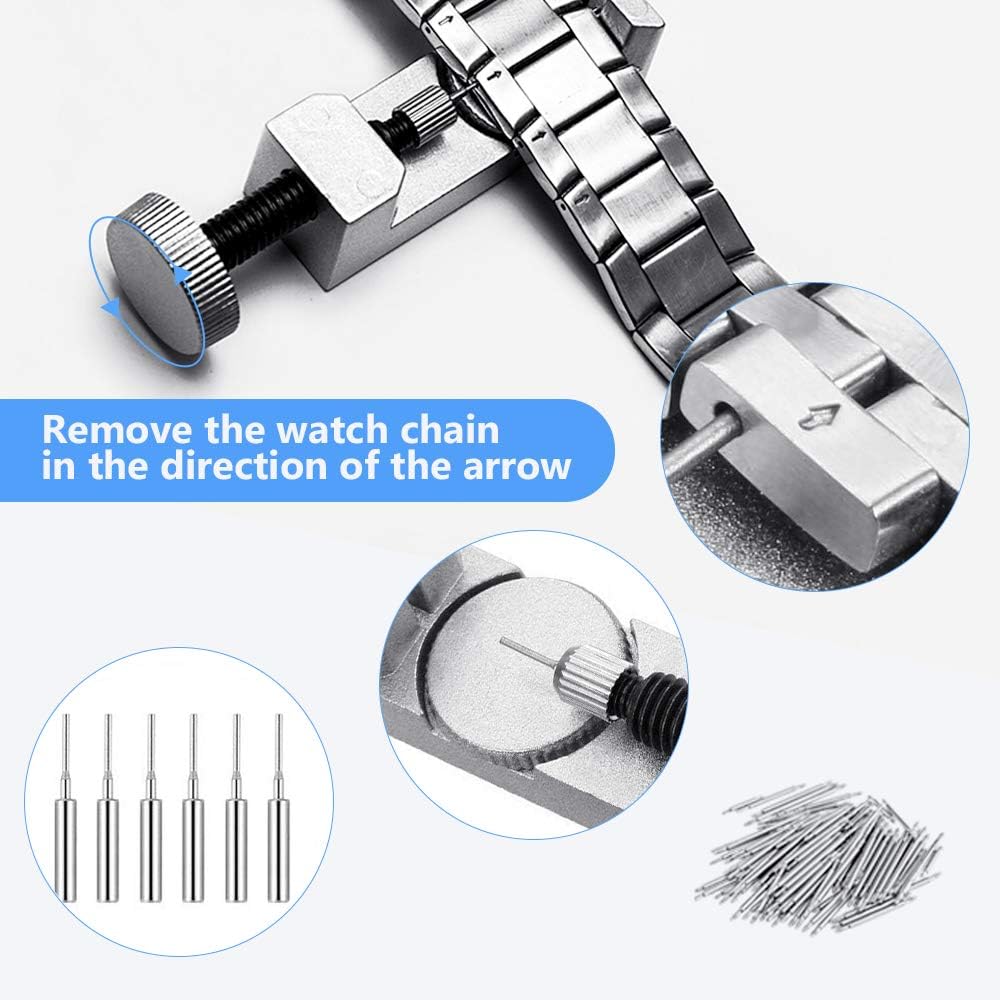 Vastar 177 PCS Watch Repair Tool Kit, Watch Band Link Tool Set, Case Opener Spring Bar Tools with Carrying Case and User Manual: Home Improvement