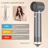 Dryhsip 5-in-1 Hair Dryer Brush Grey Detachable Heads Travel Power 800W view 4