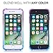 BAISRKE Clear Case for iPhone 7 Plus, Slim Shock Absorption Protective Case Soft TPU Bumper & Hard Plastic Back Cover Phone Cases for iPhone 7 Plus / 8 Plus 5.5 inch - Blue Purple Gradient