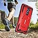 COVRWARE [Aegis Series] case Compatible with ZTE ZMAX PRO/ZTE Carry, with Built-in [Screen Protector] Heavy Duty Full-Body Rugged Holster Armor Case [Belt Swivel Clip][Kickstand], Red