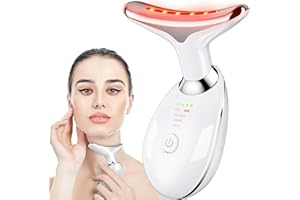 FALUBS Vibration Face and Neck Massager - Triple-Action Wrinkle Remover for Skin Care, Tightening, and Smoothness (White)