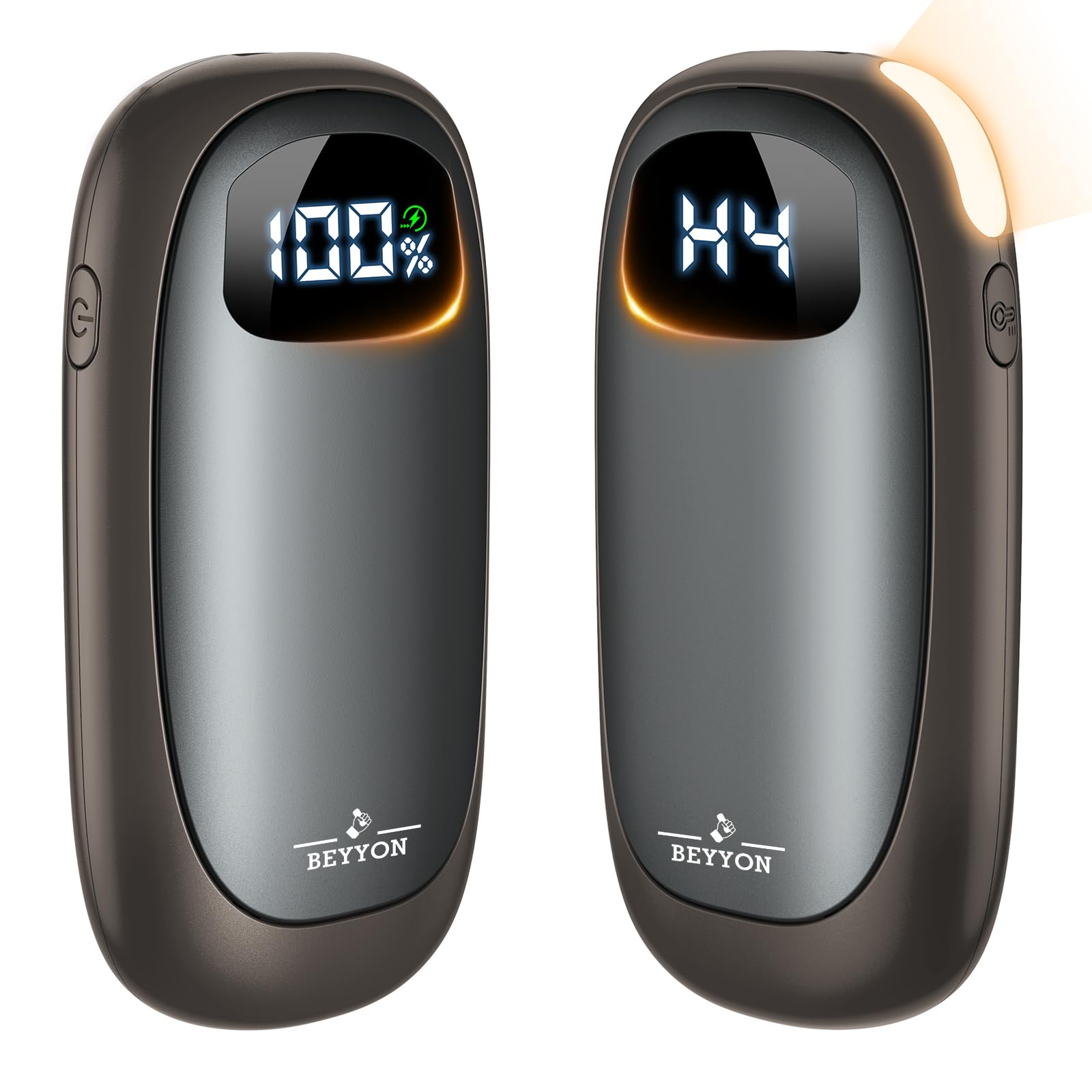 Hand Warmers Rechargeable-Electric Hand Warmers, Max 16 Hrs Warmth Up to 127℉, LED Display & Flashlight, Dual-Side Heating Portable Heater, Hunting Camping Essentials, Gifts for Men Women Raynauds Image