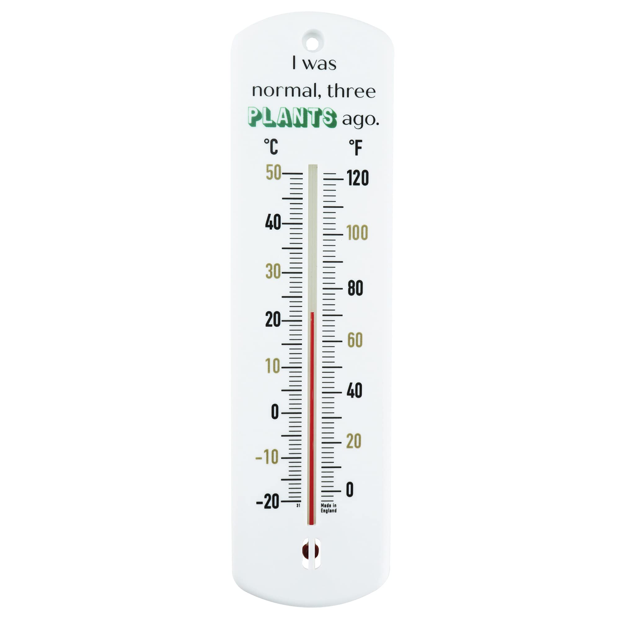 Greenhouse Thermometer - 240 mm Classic Garden Thermometer Gift for Outdoor Use in Garden Greenhouse Shed Allotment Accessories Ideal Gardening Gifts (Three Plants Ago)