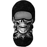 Skull Full ski Mask, 3D Balaclava, UV Sun Protection,Motorcycle/Ski/Scarf/Cycling/Fishing for Men