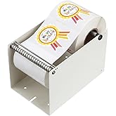 Otoolling Label Sticker Roll Dispenser Manual Label Dispenser Adjustable Metal Sticker Roll Holder for Multiple Rolls in Home Office Business Tabletop
