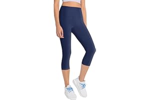 GNAINACH Gnaianch Girls Capri Leggings High Waisted Compression Pants Stretch Active Yoga Tights for Kids Teen Workout Running