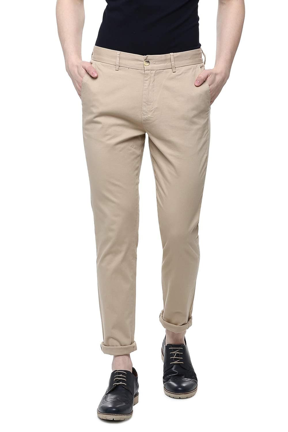 Buy People Men's Slim Fit Casual Trousers at Amazon.in