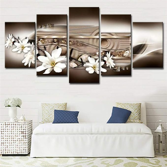 Magnolia Flores Cuadros Pintura Modular Decoración para el hogar Sala