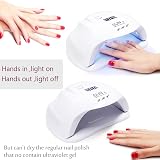 LKE UV LED Nail Lamp Dryer Gel Polish Curing Light 4 Timers Auto Sensor White view 2