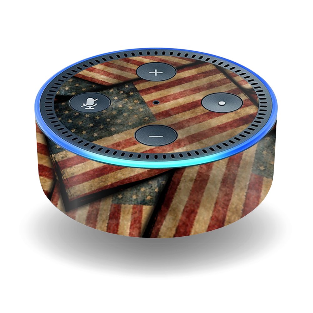 MightySkins Protective Vinyl Skin Decal for Amazon Echo Dot (2nd Generation) wrap cover sticker skins Vintage American