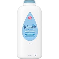 Johnson's Baby Powder, Naturally Derived Cornstarch with Aloe & Vitamin E for Delicate Skin, Hypoallergenic and Free of Parab