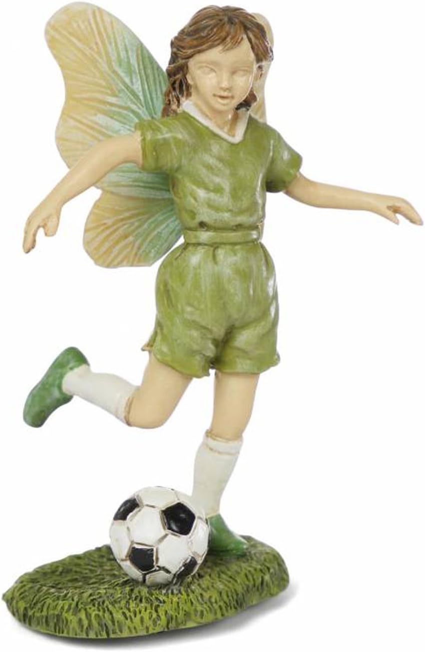 Miniature Fairy Garden "Going for the Goal" Soccer Fairy Girl