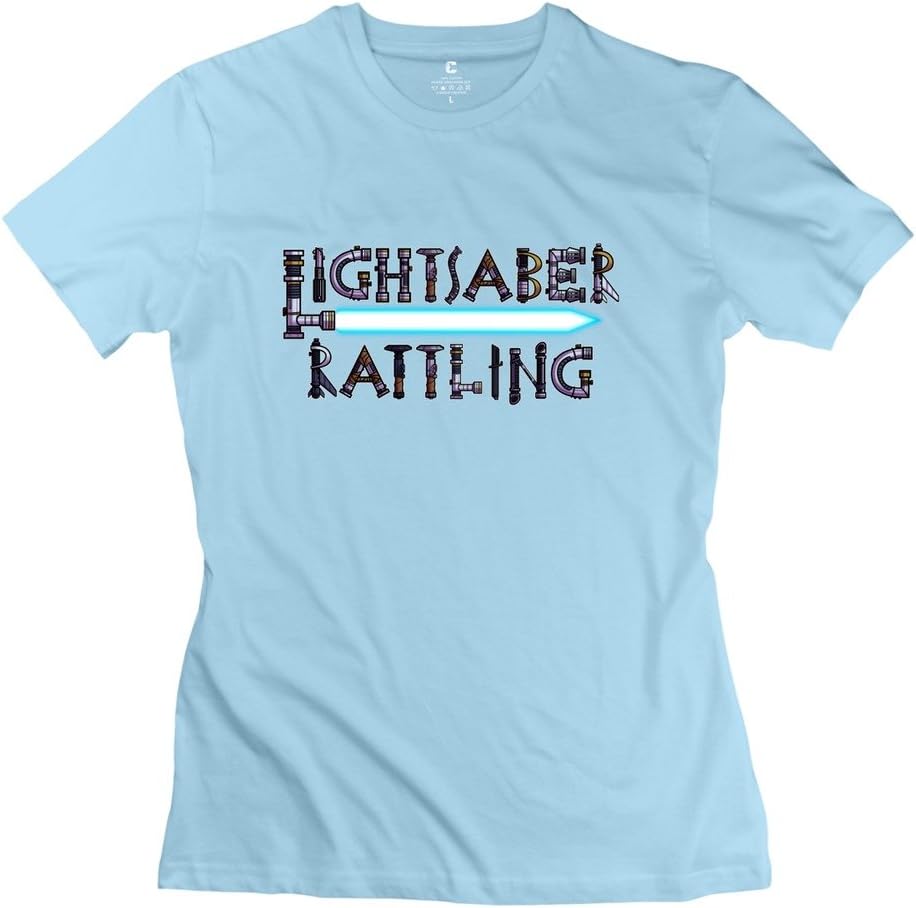 Novelty Make Your Own Women's Star Wars Logo Tee Shirts SkyBlue