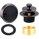 Oil Rubbed Bronze Bath Tub Drain Conversion Kit Assembly, Lift and Turn Tub Drain Kit, Brass Construction Easy Installation