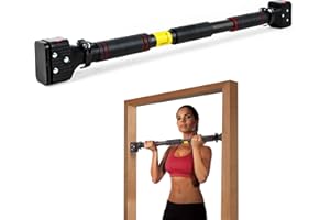 leikefitness Pull-Up Bar For Door Frame Chin Up Bar Upper Body Workout - Indoor Portable Training Pull-Up Bars - Adjustable 27.5"- 39" Width Locking Mechanism