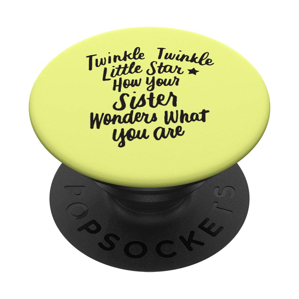 Twinkle Twinkle Little Star Big Sister Baby Gender Reveal PopSockets PopGrip: Swappable Grip for Phones & Tablets