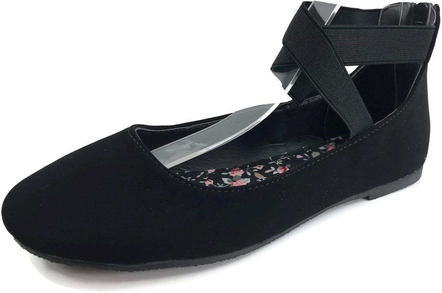 ballet flats with ankle wrap
