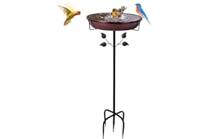 Bird Bath for Outside, Removable Vintage Metal Birdbath & Birdfeeder,80cm Bird Feeders for Outdoors Patio Yard & Garden Decor