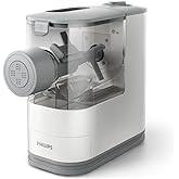 Philips Kitchen Appliances Compact Pasta and Noodle Maker, Viva Collection, Comes with 3 Default Classic Pasta Shaping Discs, Fully Automatic, Recipe Book, Small, White (HR2370/05)