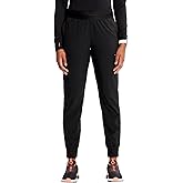 Cherokee Infinity Womens Pull-On Scrub Jogger Pants Mid Rise Bottoms, 4 Pockets, Elastic Waist Interior Drawstring - IN122A