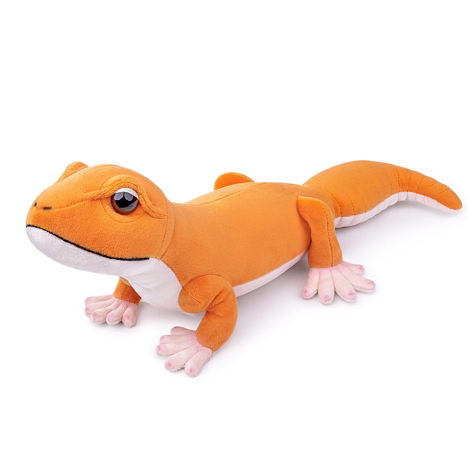 Tiny Heart Fat Tail Geckos Lizard Plush Stuffed Realistic Fat Tail Geckos Plushie Toy Lizard Animals Toys Model Dolls Cute and Soft birthday Gifts for Kids Boys and Girls orange16” — image 1