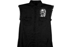 Hot Leathers Black Assassin Sleeveless Denim Shirt