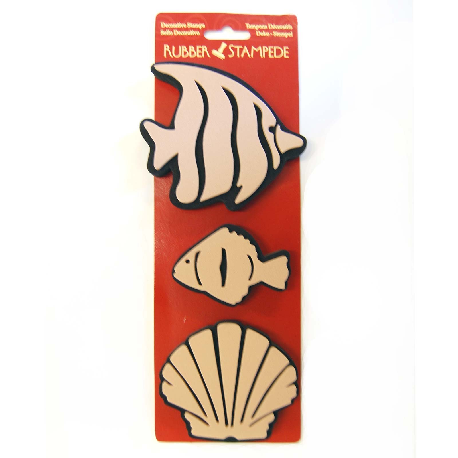 Decorative Stamp Celestial Sea Life Fish and Seashell