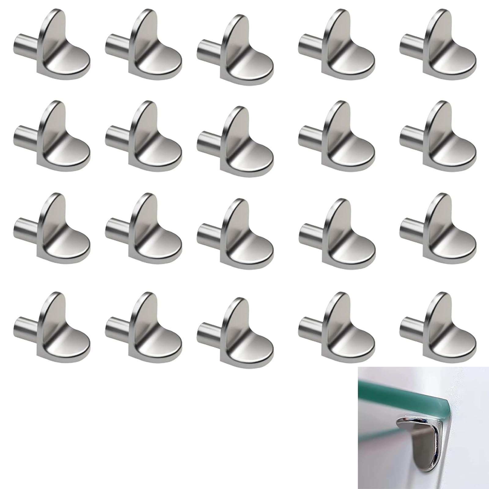aqlbhz 20 PCS Shelf Support Pegs Shape Bracket Pegs Cupboard Shelf Pegs Shelf Support Bracket Pegs, Thickened Rack Bracket Nails Kitchen Cupboard Bracket Nails Wardrobe Shelf Pins Shelf Bracket Pegs