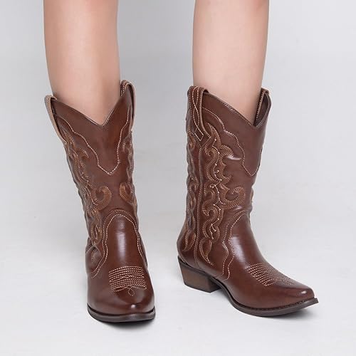 ladies wide fit cowboy boots uk