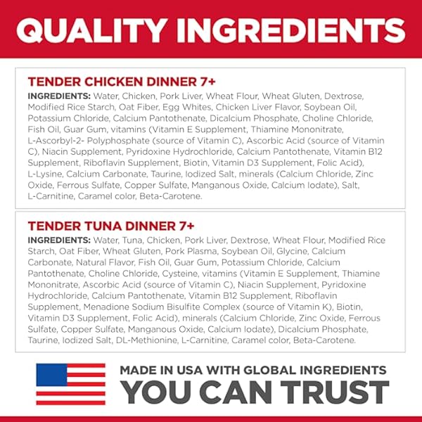 HILL’S SCIENCE DIET ADULT 7+, SENIOR ADULT 7+ PREMIUM NUTRITION, WET CAT FOOD, VARIETY CASE: CHICKEN; TUNA STEW, 2.8 OZ POUCH VARIETY CASE, CASE OF 12