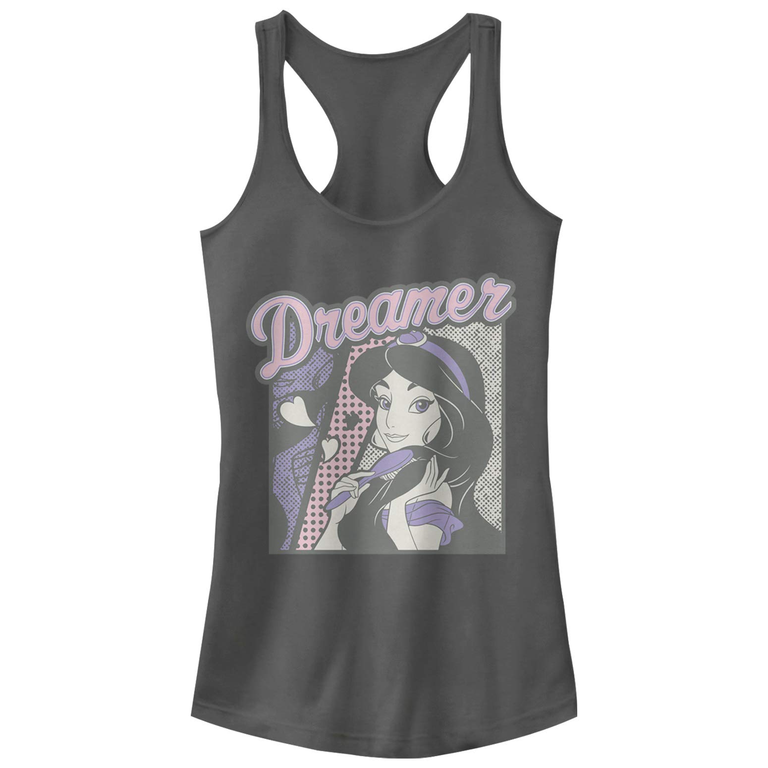 Photo 1 of Disney Women's Aladdin Dream Jasmine Ideal Racerback Graphic Tank Top, Charcoal, XL