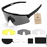 ToopMount Tactical Eyewear Anti Fog, ANSI Z87.1 Sports Glasses with 3 Interchangeable Lens UV400 Protection Airsoft Goggle