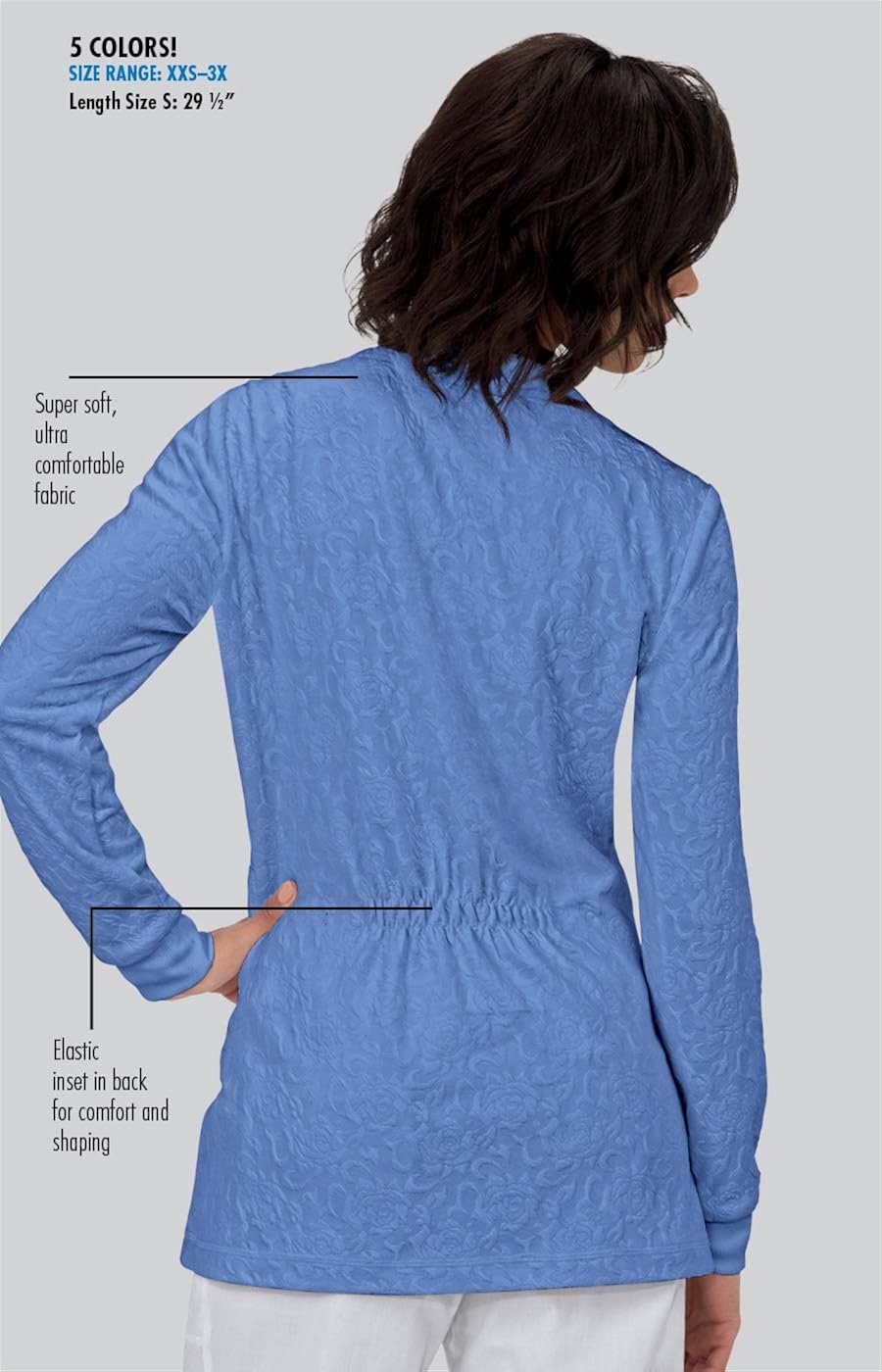 KOI Modern & Professional Comfortable Claire Knit Scrub Sweater for Women: Clothing
