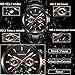 OLMECA Men's Watches Luxury Sports Casual Quartz Wristwatches Waterproof Chronograph Calendar Date Stainless Steel Band Black Color 666 (Black Red)