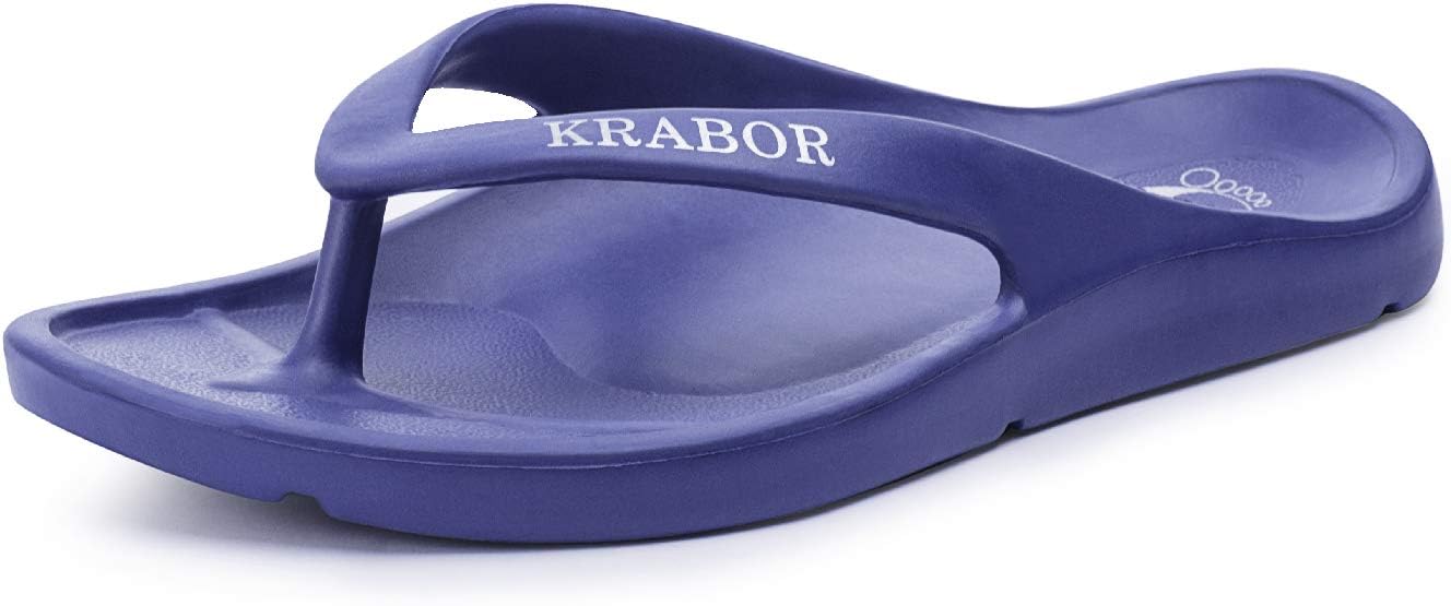 KRABOR Men & Women Flip Flops Lightweight Thong Sandals Unisex Shower Shoes with Arch Support