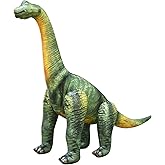 Jet Creations Brachiosaurus Inflatable 49" L x 36" H – Earthy Green Dinosaur Toy & Gift for Kids Ages 3+, Jurassic Party, Thanksgiving & Christmas Decorations, Winter Holiday Home Decor, 1 Pack