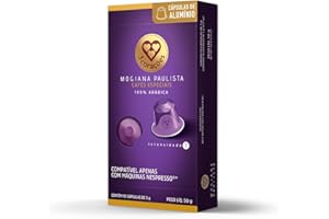 3 Corações Cápsulas de Café Mogiana Paulista, Compatíveis com Nespresso, contém 10 cápsulas