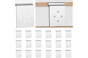 Pelopy 20 Pack Slatwall Metal Plate Mount Backplate Mounting Adapter to Make Items Slatwall Compatible Heavy Duty Steel Bracket with 4 Pre-Drilled Holes Backplate for Secure Displays