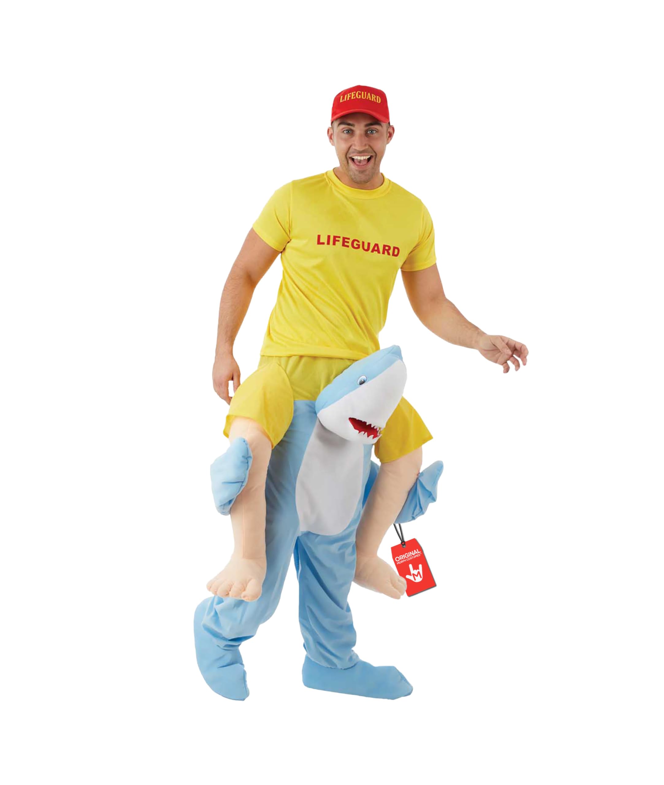 Fun Shack Shark Piggyback Costume Halloween Costumes for Men Adult One Size