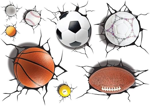 Meisijia Boules 3d Pause Stickers Muraux Tattoo Pvc Amovible Mur