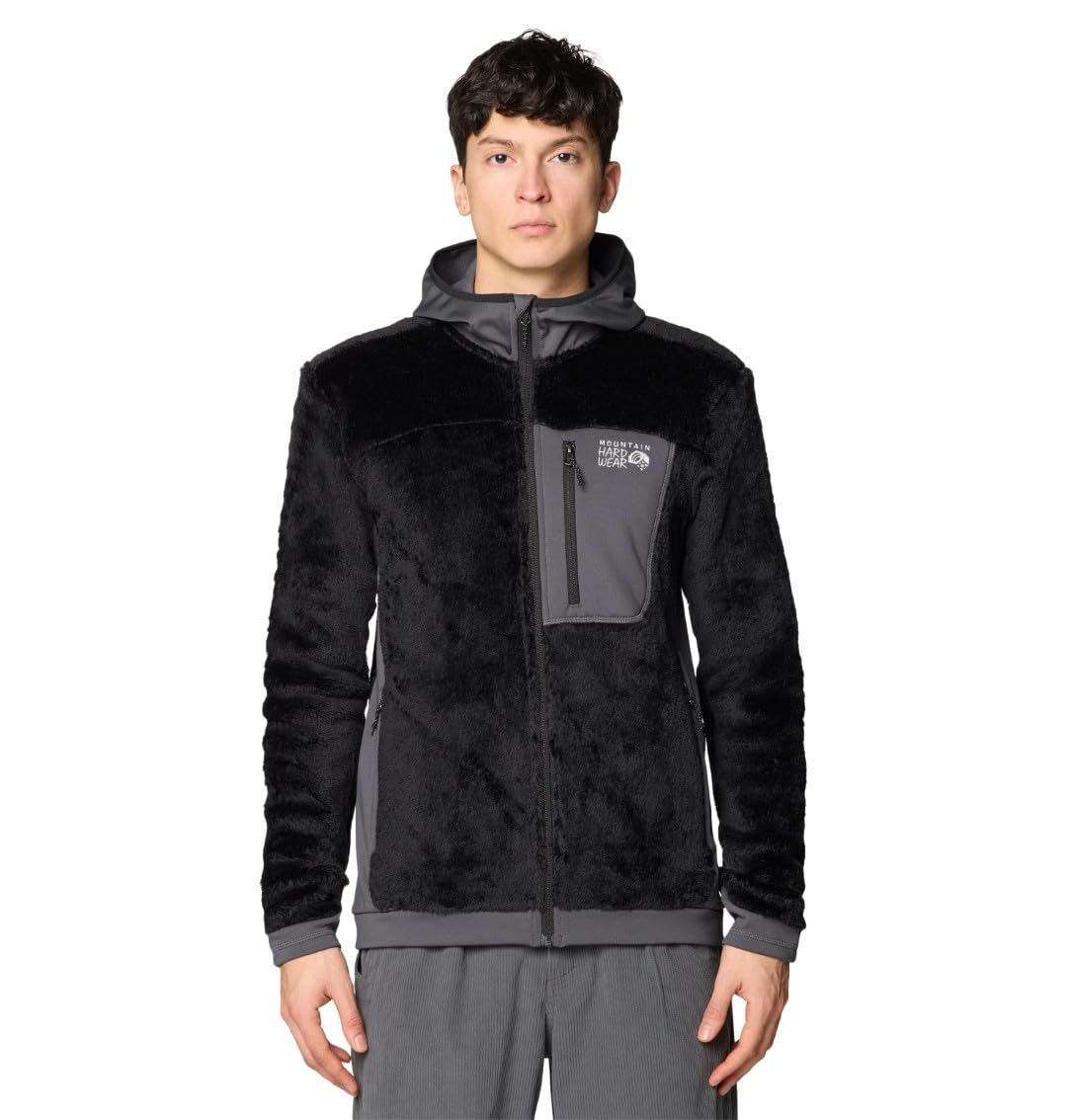 Mountain Hardwear Men’s Polartec High Loft Hoody, Black, Volcanic, X-Large