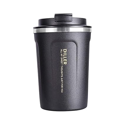 Buy Diller Insulated Tumbler Classic Coffee Travel Mug 12oz Car Thermos Gift For Men And Women Beer Pint Cup Keep 12h Hot 24h Cold 12 Oz Black Online At Low Prices