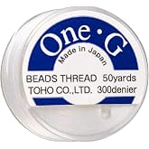 TOHO One-G Beading Thread, 50 Yard Bobbin (White)
