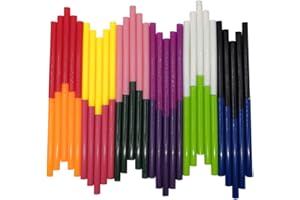 Colored Hot Melt Glue Sticks,Tretar Mini Colored Hot Glue Sticks for Arts Crafts, DIY, Home General Repair,Holiday Christmas Gift Crafts,12 Colors,60 PCS,Diameter 0.28,Length 3.9\